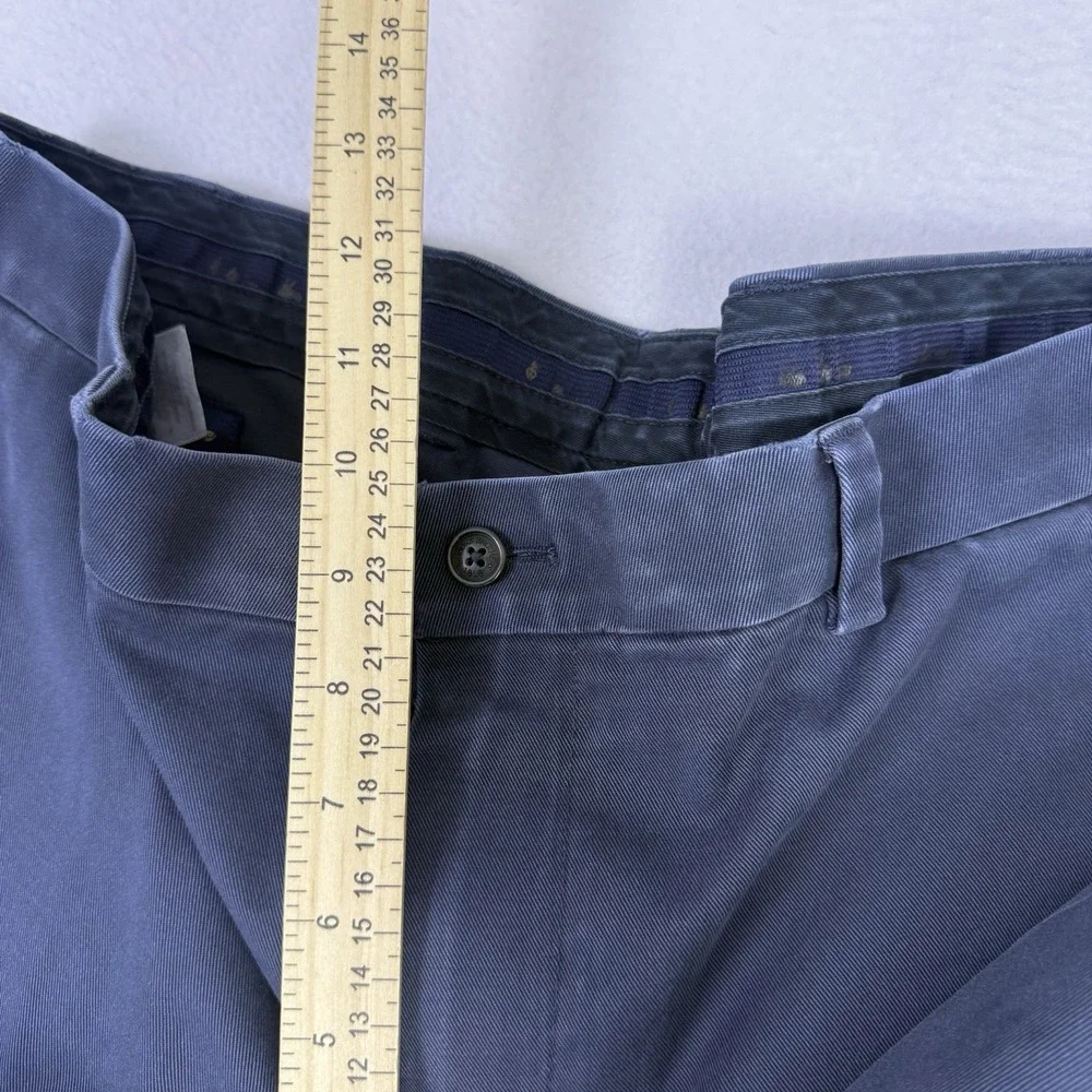 Brooks Brothers Advantage Chino‎ Clark 35x32 Navy Blue Distressed Frayed